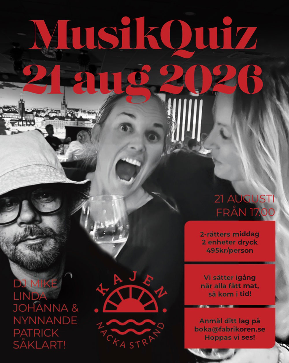 info om musikquiz den 21 augusti