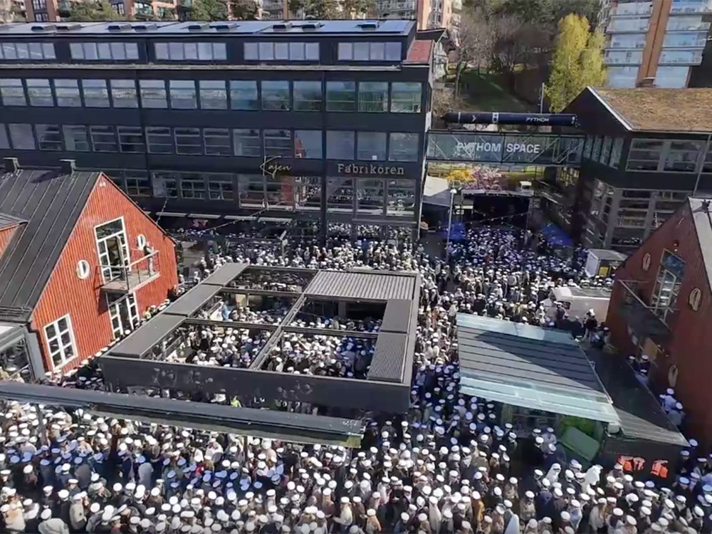 Mösspåtagning på Kajen